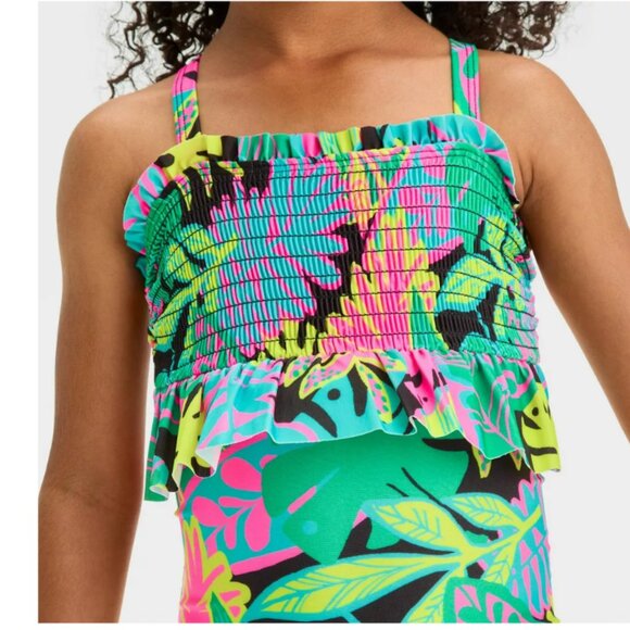 Cat & Jack 12 Month Girls One Piece Smocked Swimsuit NWT - Picture 3 of 3